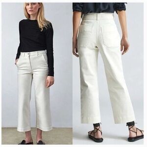 Everlane Women's Cream Flare & Wide Leg Jeans